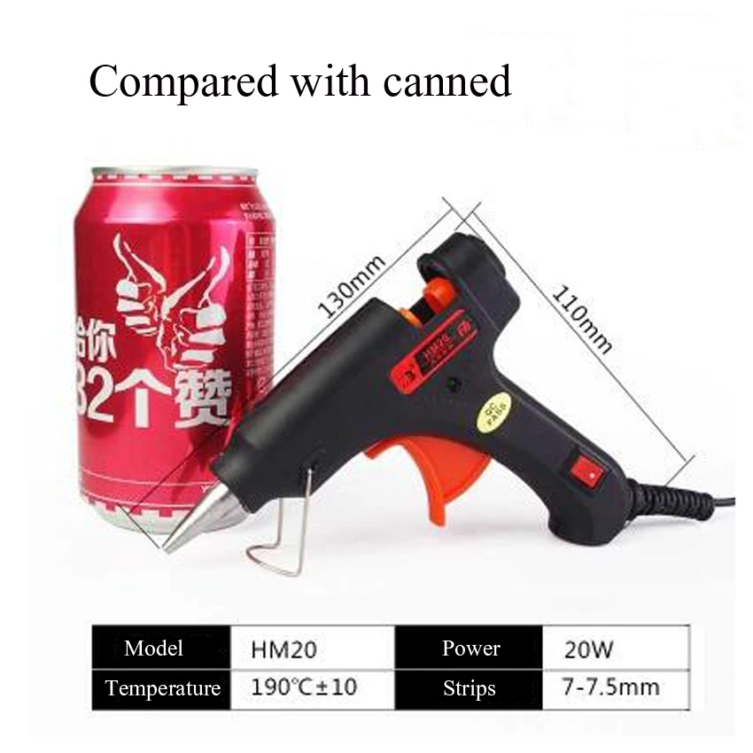 2017 hot sale 20W/220V Hot Melt Glue Gun with Dedicated stent