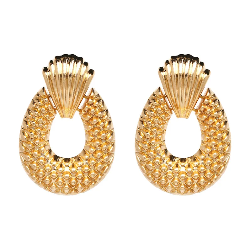 

3 Colors Good Quality Metal Dangle Earrings Trend Fashion Women Vintage Jewelry Statement Large Drop Earrings for Women
