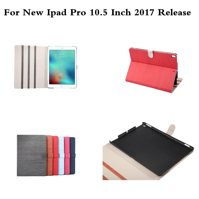 

Retro wood grain pattern Stand shell skin Funda Capa Luxury PU Leather Case for Apple iPad Pro 10.5 inch 2017 Tablet PC Cover
