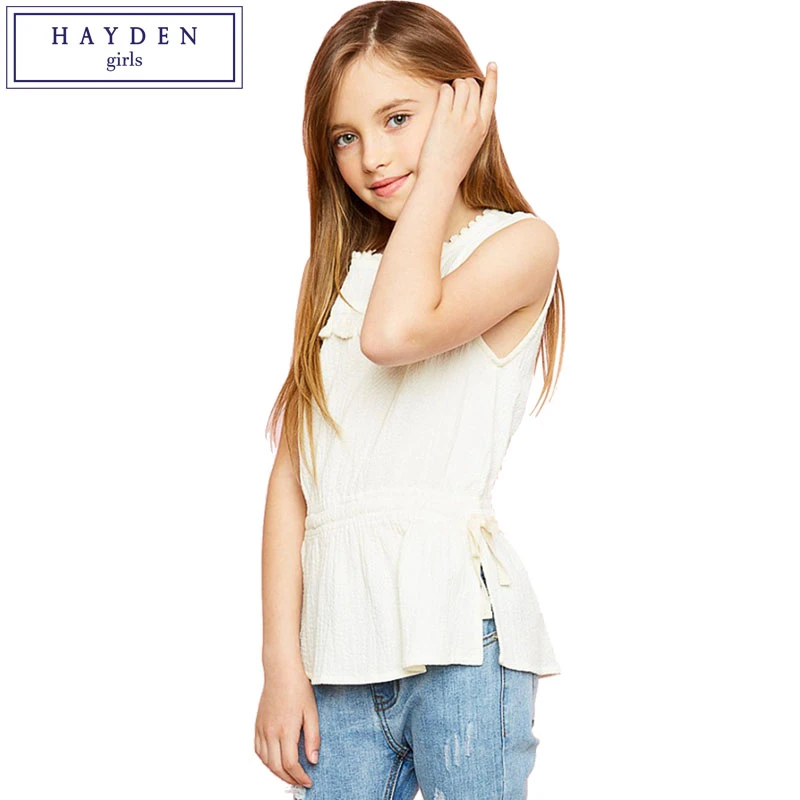 Garcia Chemisier Débardeur Sans Manche Top Jeans Tunique Coton Fille Enfants Taille 176