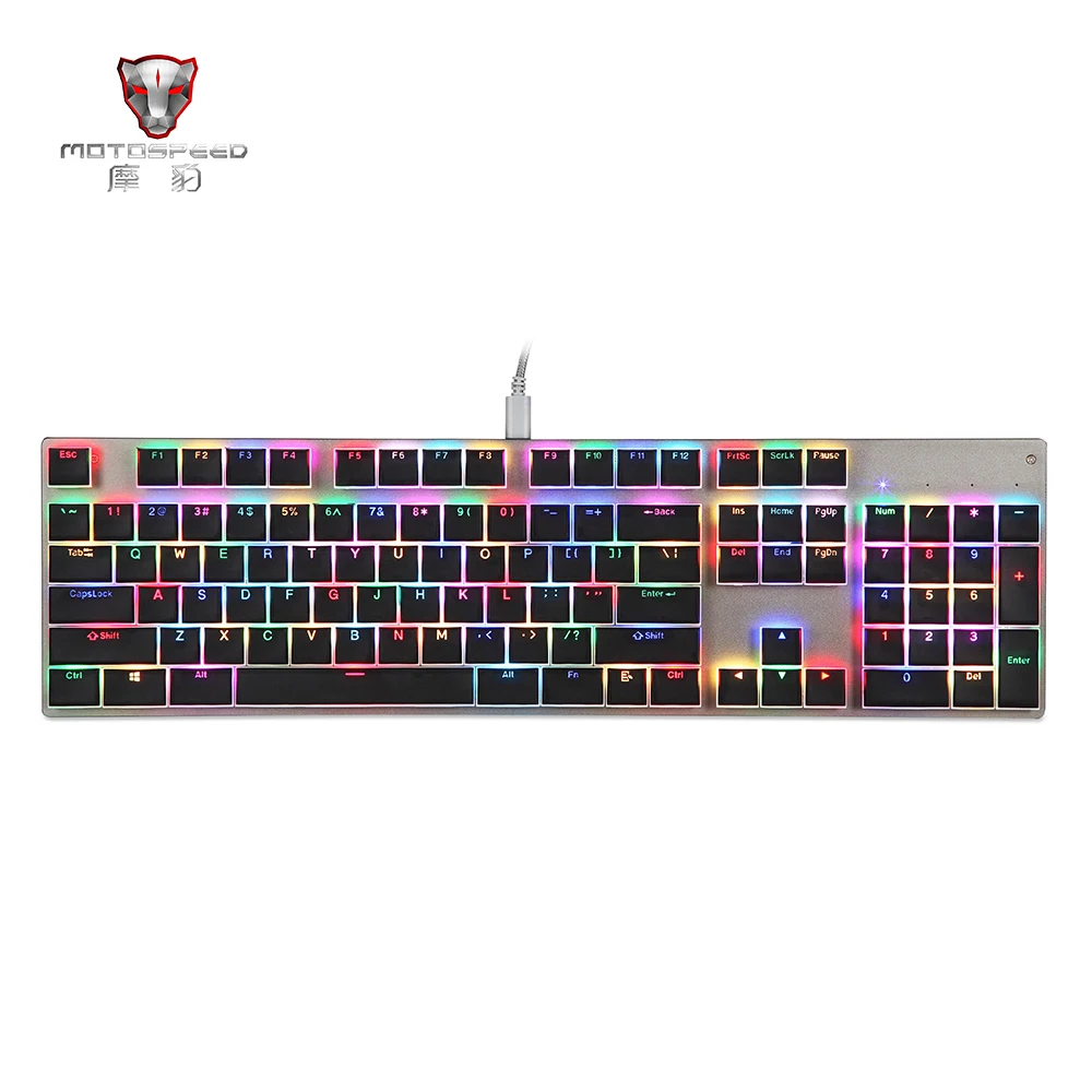 Motospeed CK94 Ultra Slim механическая клавиатура Gaming RGB Подсветка клавиатуры компьютера Kailh