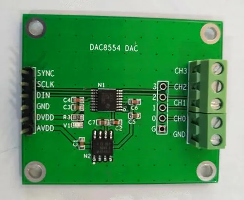 Бесплатная доставка! DAC8554 модуль/16 бит/4 пути/DAC8552 модуль/модуль