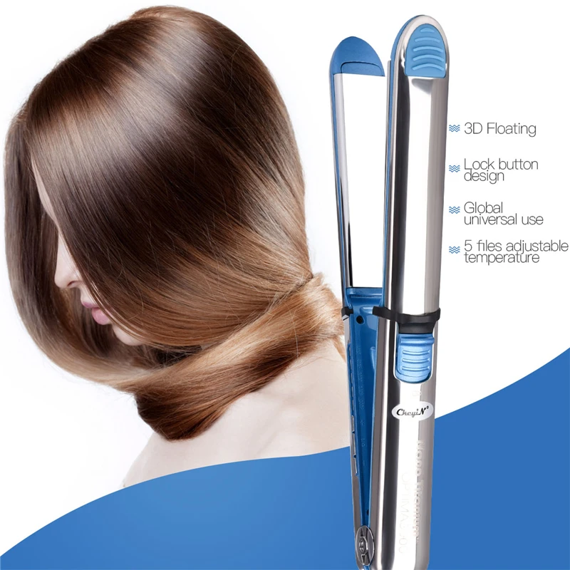 2 In 1 Professional Hair Straightener Curler Ceramic Straightening Flat Iron Corrugate Curling Iron LED Temperature Control 3839 2 In 1 Professional Hair Straightener Curler Ceramic Straightening Flat Iron Corrugate Curling Iron LED Temperature Control 3839