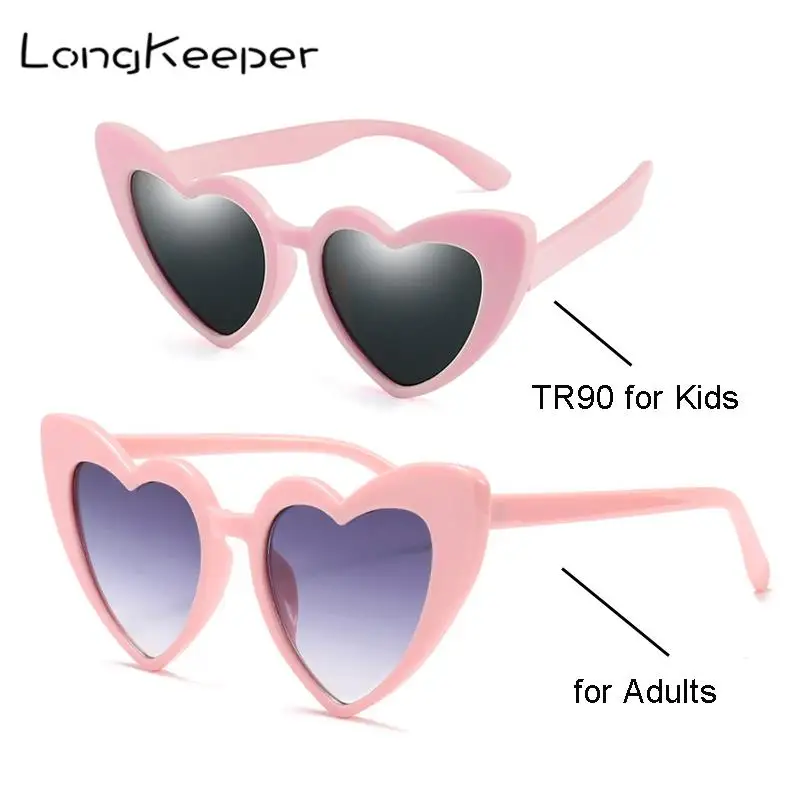 Женские солнцезащитные очки в форме сердца LongKeeper TR90 поляризационные кошачий
