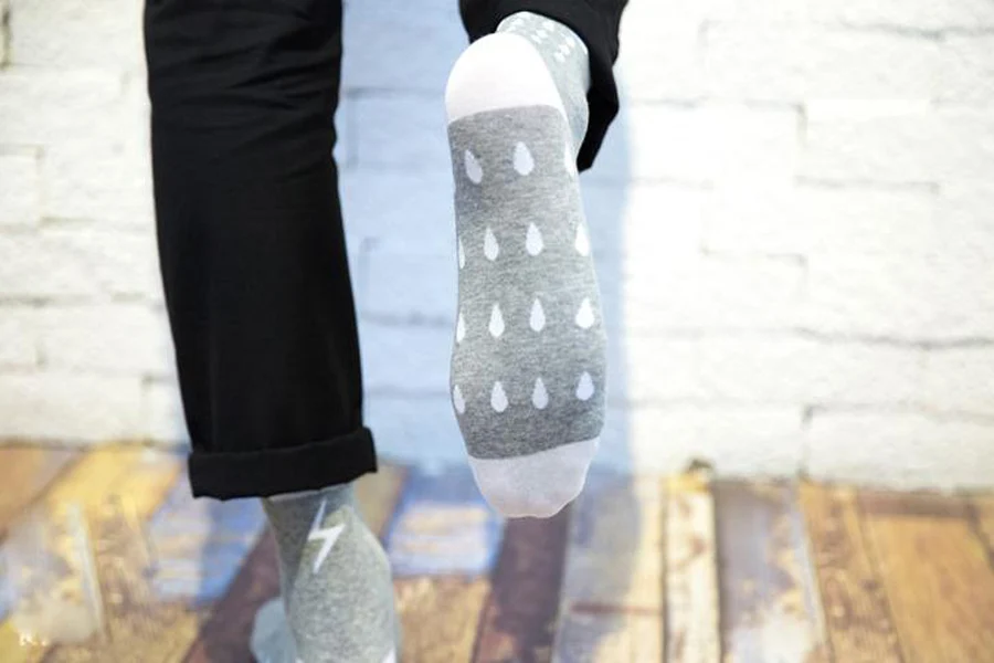 [WPLOIKJD] каток осень зима для мужчин homme Calcetines de weer молния, облако patroon mannen в buis sokken