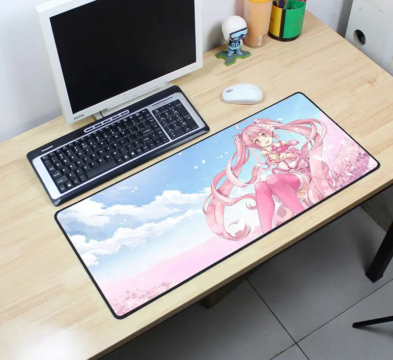 Коврик для мыши Hatsune Miku, 700x300 мм, игровой коврик для мыши, геймерский коврик для мыши, дешевый коврик, клавиатура, компьютерная мышь, лучшие игровые коврики