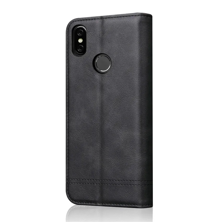Флип чехол для Xiaomi Redmi Note 6 роскошный кожаный бумажник с подставкой и картой