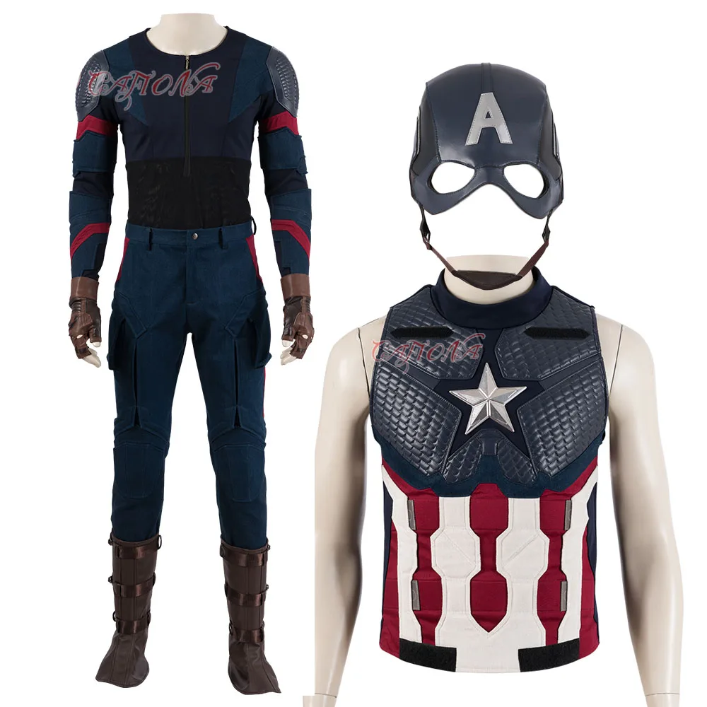 Avengers Endgame Captain America Cosplay Costume Cosplay Accessories Halloween Helmet Cool Man Super Hero Sets