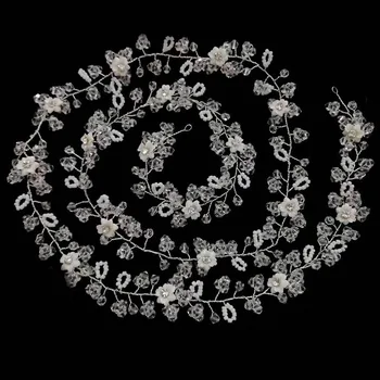 

Hot Sale Wedding Jewelry Headdress Bridal Headwear Handmade Dumplings Pearl Flower Headband