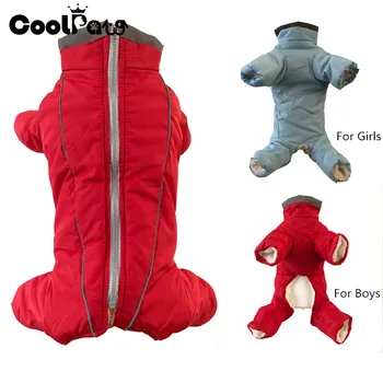 

CoolPaw Pet Dog Clothes Winter Reflective Waterproof Coat Jacket Plus Velvet Thickening All Belly Puppy Clothes