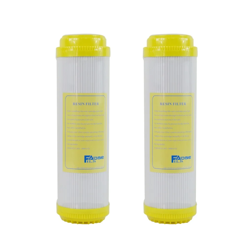 

Water Filter Softening Cartridges 10in. Ion Exchange Resin Filter, Remove Calcium And Magnesium Ions From Water - Pack of 2