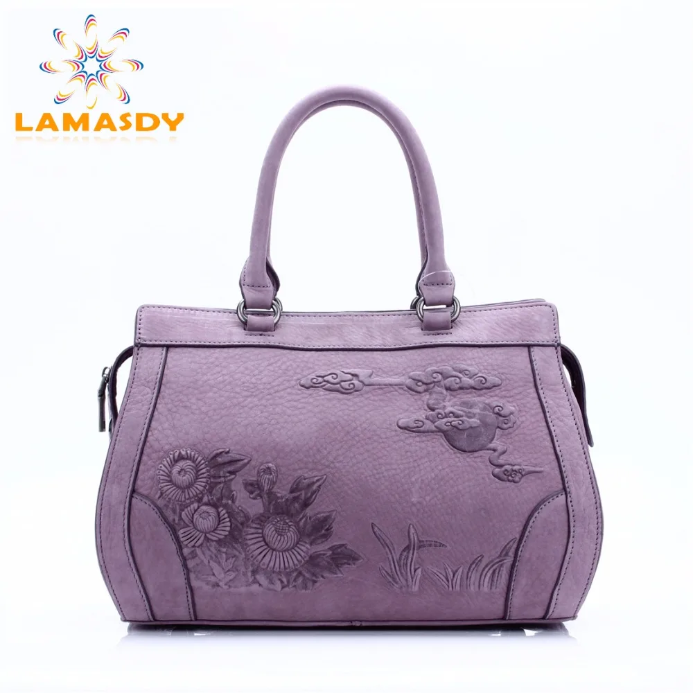 

2016 genuine leather brand designer women bag high quality ladies bags Embossed  casual style female hangdbags