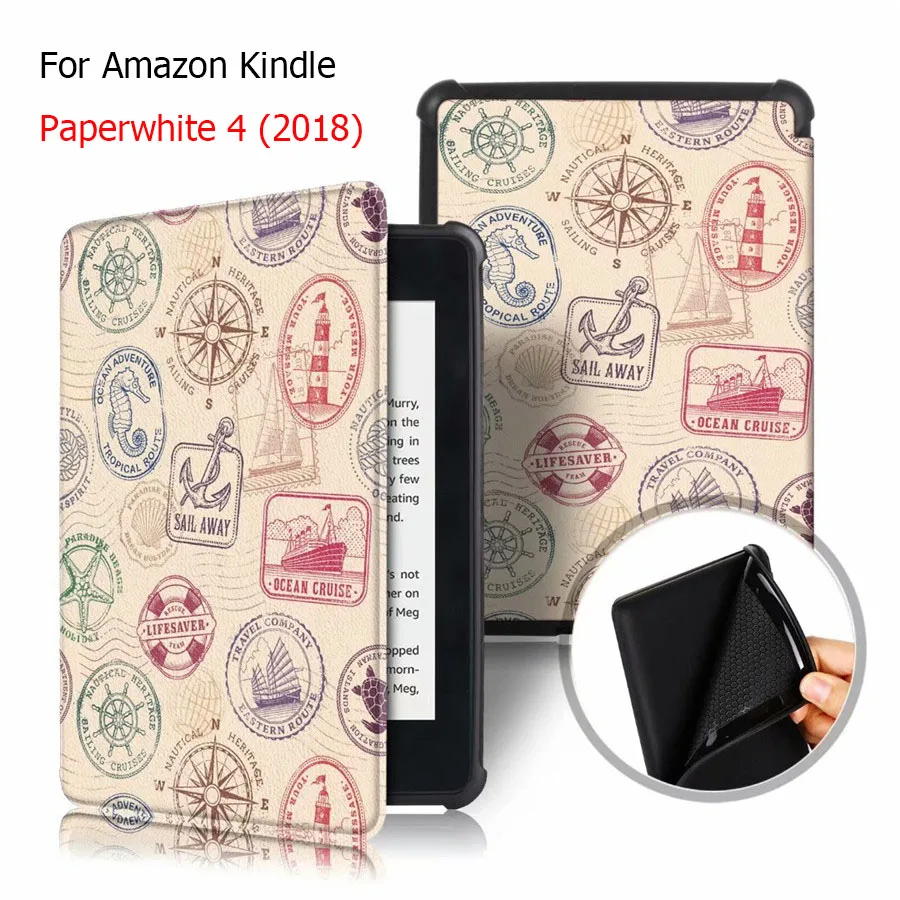

Magnetic Smart Cover For Amazon Kindle Paperwhite 2018 Soft TPU Leather Case Funda For New Kindle Paperwhite 4 Generation Case