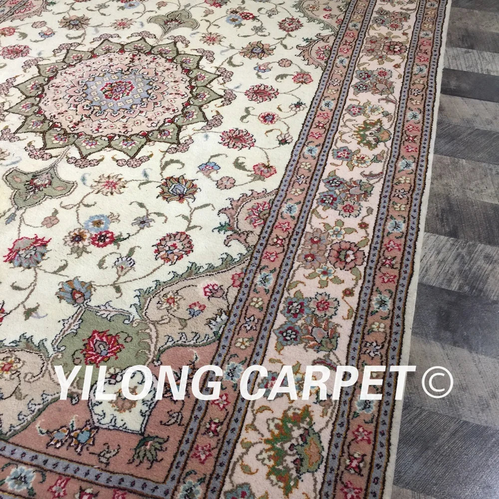 Yilong 4 'x 6' турецкий стиль ручной вязки Красочные цветы изысканный прочный