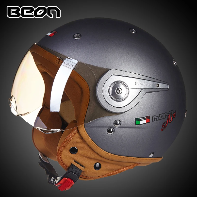 BEON Ретро мотоциклетный шлем 3/4 открытый шлем Chopper винтажный шлем Casco Moto Capacete шлем для мотокросса 110A BEON Ретро мотоциклетный шлем 3/4 открытый шлем Chopper винтажный шлем Casco Moto Capacete шлем для мотокросса 110A