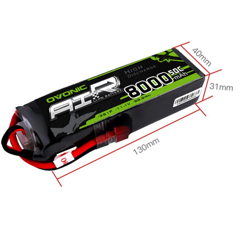 Ovoic 3S 11,1 V 50C 8000mAh Lipo батарея с декантами T Разъем для RC Самолет Вертолет Автомобиль Грузовик Лодка