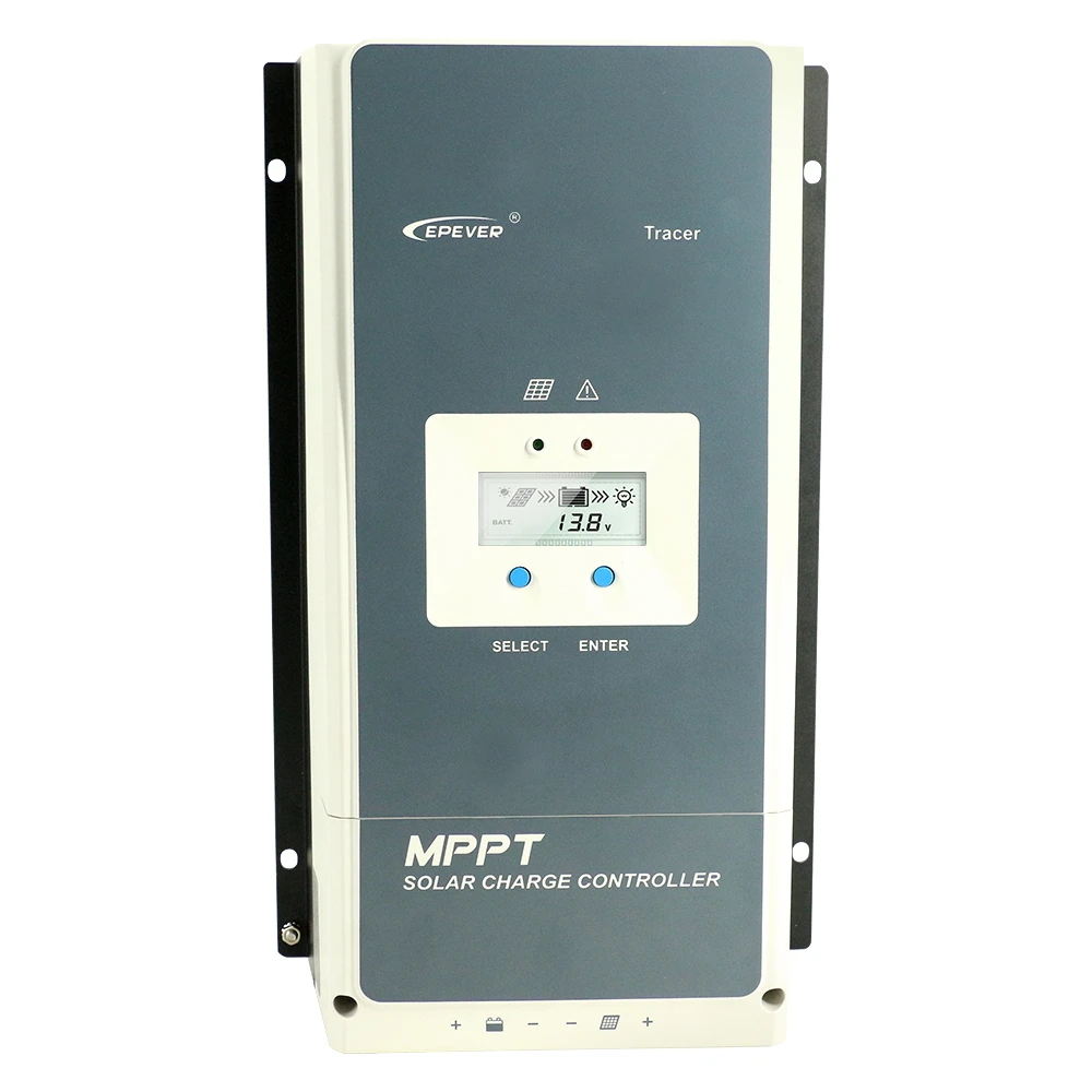 Controlador de Carga Gravação em Tempo Lcd para Max Epever Mppt Solar 24 36v 48v Retroiluminação 200v pv Entrada Real 10415an 10420an 100a 12v 9 Epever mppt 100a controlador de carga solar
