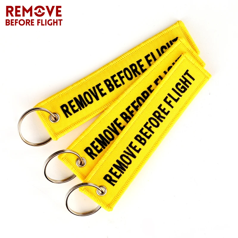 Remove Before Flight Key Chain FOLLOW ME OEM Keychain Jewelry Embroidery Safety Tag Aviation Gifts llavero Fashion Sleutelhanger 4