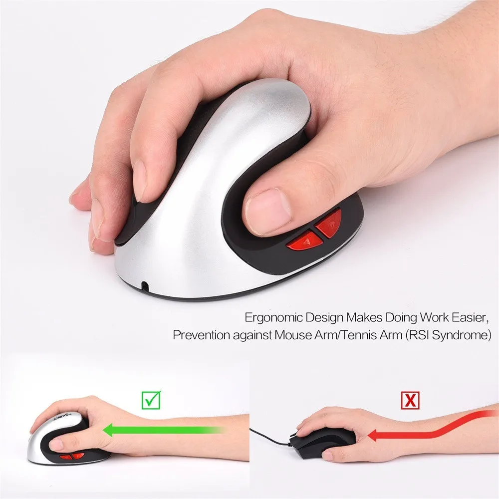 

EPULA 2019 New Fashion computer wireless mouse Wireless Mouse 2.4GHz Game Ergonomic Design Vertical Mouse 2400DPI USB Mice