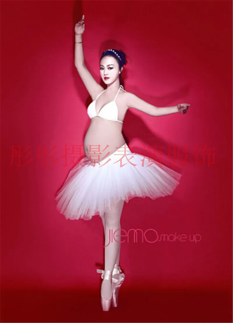 Новинка Материнство фотография беременных женщин реквизит беременных женщин платье Беременность черный и белый балетный костюм