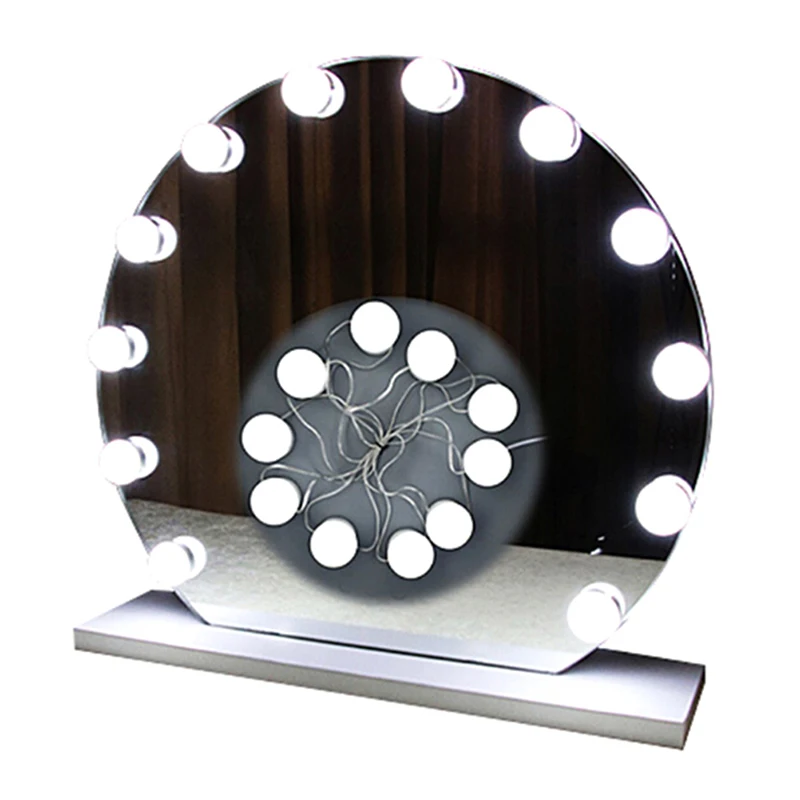 

10PCS LED Bulbs Vanity Makeup Mirror Light Bulbs USB Charging Port Cosmetic Lighted Make Up Mirrors Brightness Lights