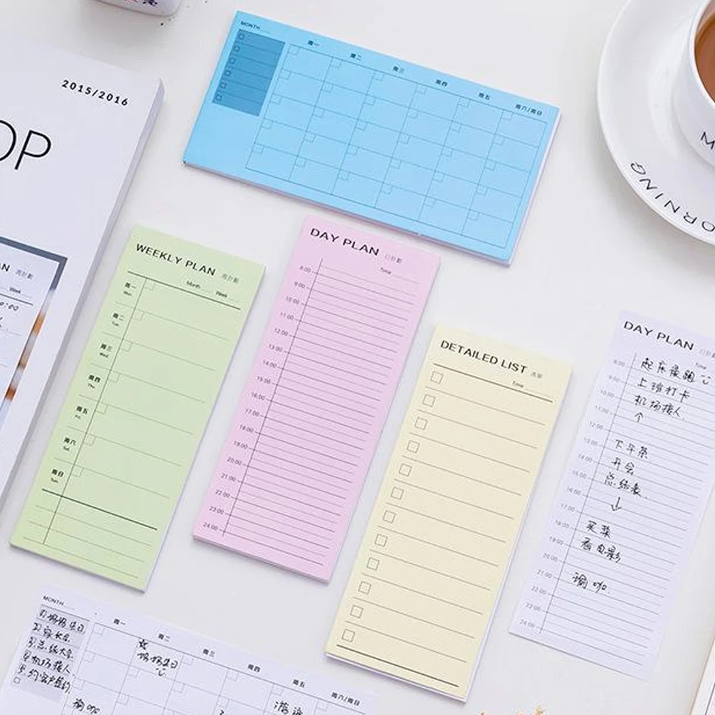 

1 Pc Daily Weekly Plan Detailed List Notebook Notepad Memo To Do List Copybook Plan List Office Stationery School Supplies