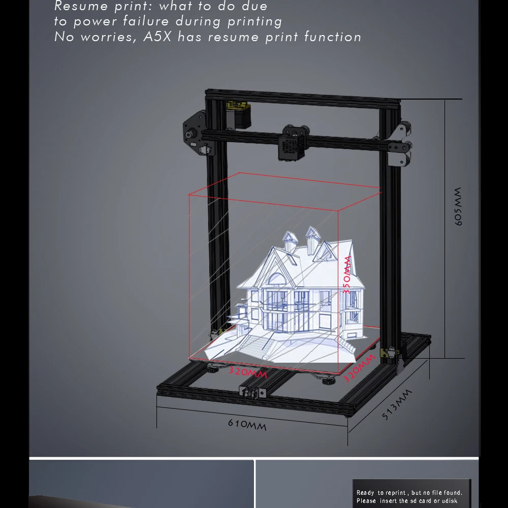 JGMAKER A5X 3d принтер максимальный размер сборки с 2,8 ''HD сенсорным экраном и BDG Подогрев кровати, двойной оси Z винтовой стержень 3d печатная машина