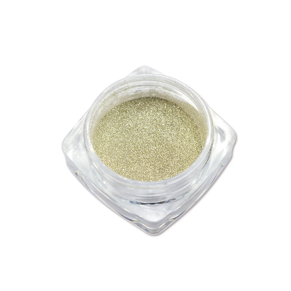 0.5g الشمبانيا مرآة فضية اللون المعدني بودرة لامعة للأظافر الإبهار الفضة طلاء أظافر ثلاثي الأبعاد مسمار الفن الديكور CH820/C
