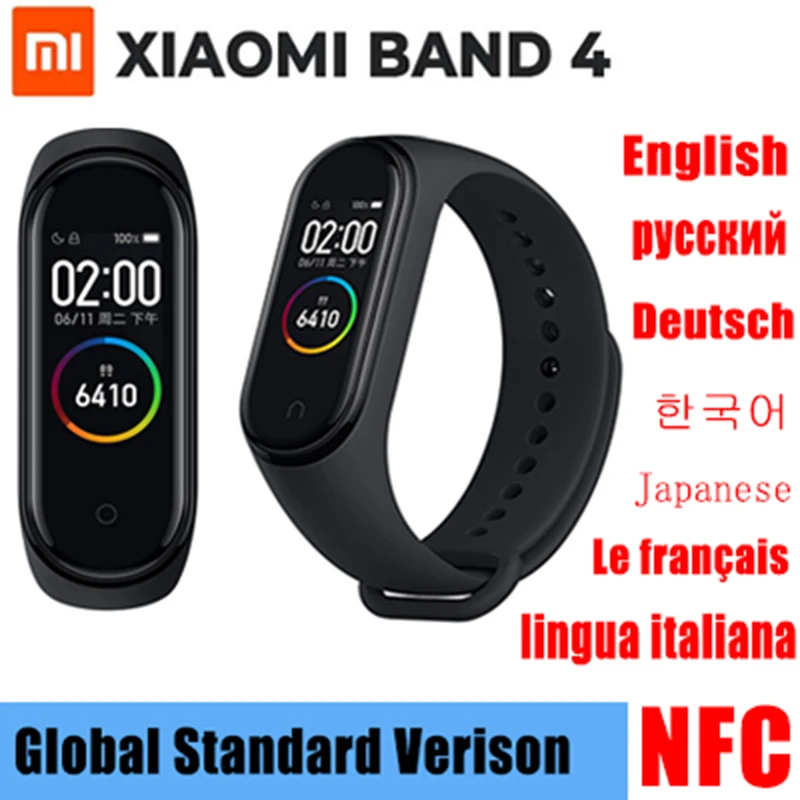 

In stock Xiaomi Band 4 Smart Bracelet 0.96'' AMOLED Color Touch Screen Heart Rate Fitness Wristband Mi band 4 Global Smart watch