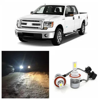 

Edislight High Power 72W 7600LM LED Headlight Kit Hi Lo Beam COB Bulbs For 2004-2014 Ford F150 F-150 White Car High Low Light