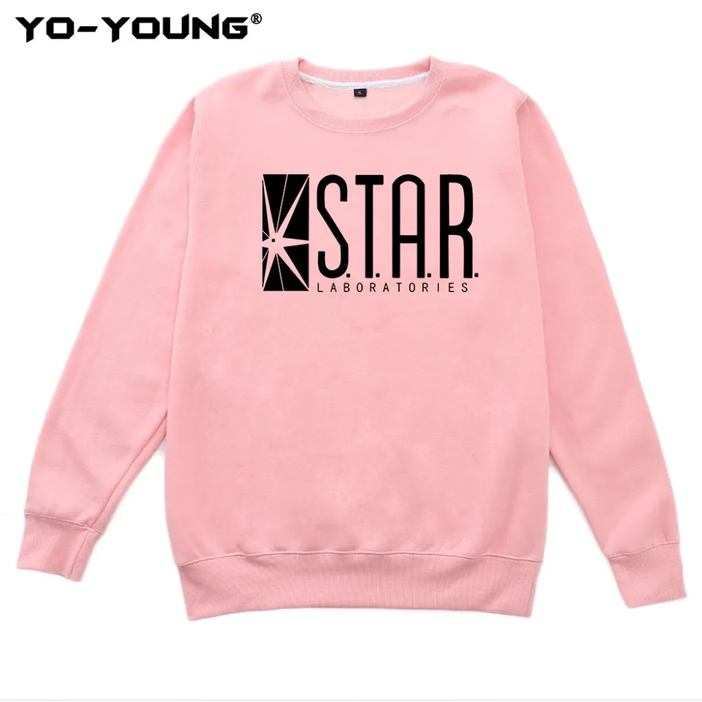 Yo Young для мужчин Премиум толстовки кофты супергерой флэш Star Lab логотип печати