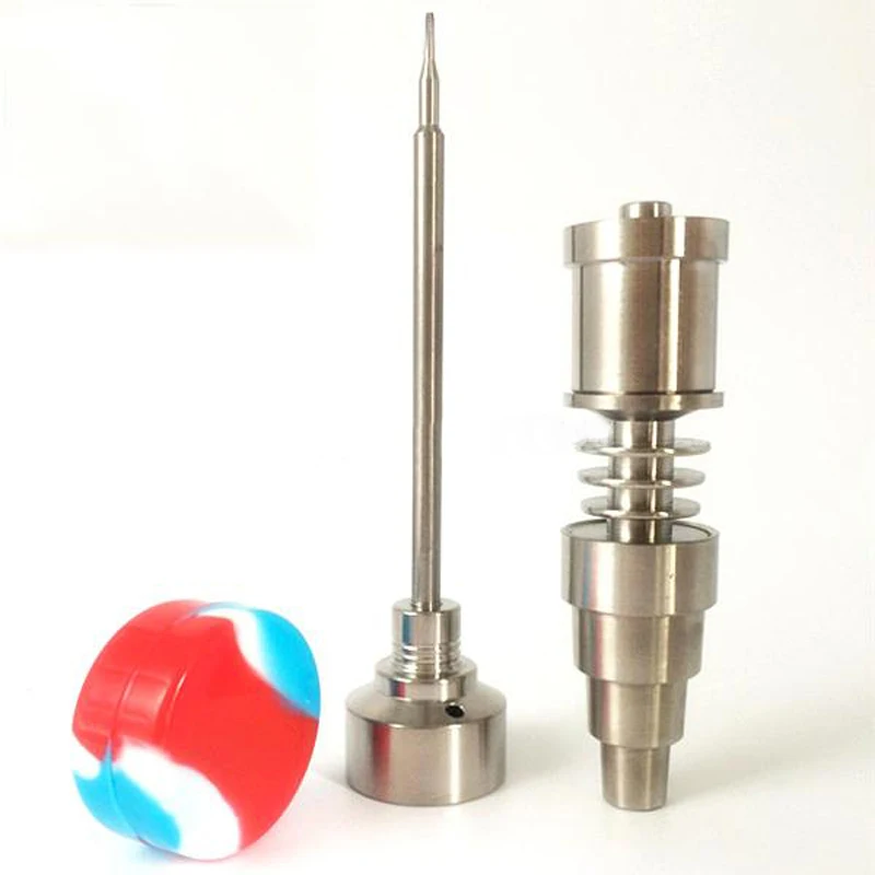 

E Dab Nail 6 in 1 Domeless Titanium Nails Fit 16mm/20mm E-Nail Heater Coil adjustable Highly Educated Grade 2 Titanium