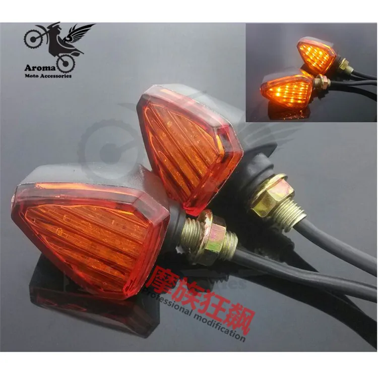 

Professional modification accessories Amber lamp motorbike Turn signal light smoke lens moto flashers Front Rear scooter parts