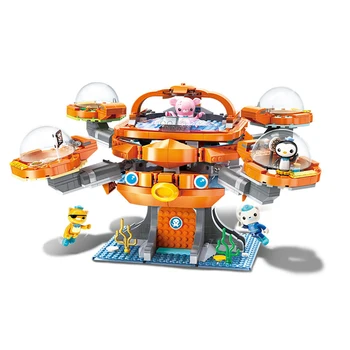 

mylb new Octo-Pod Octopod Playset Barnacles kwazii peso Inkling 698pcs Educational Building Block Bricks Toy For children boys