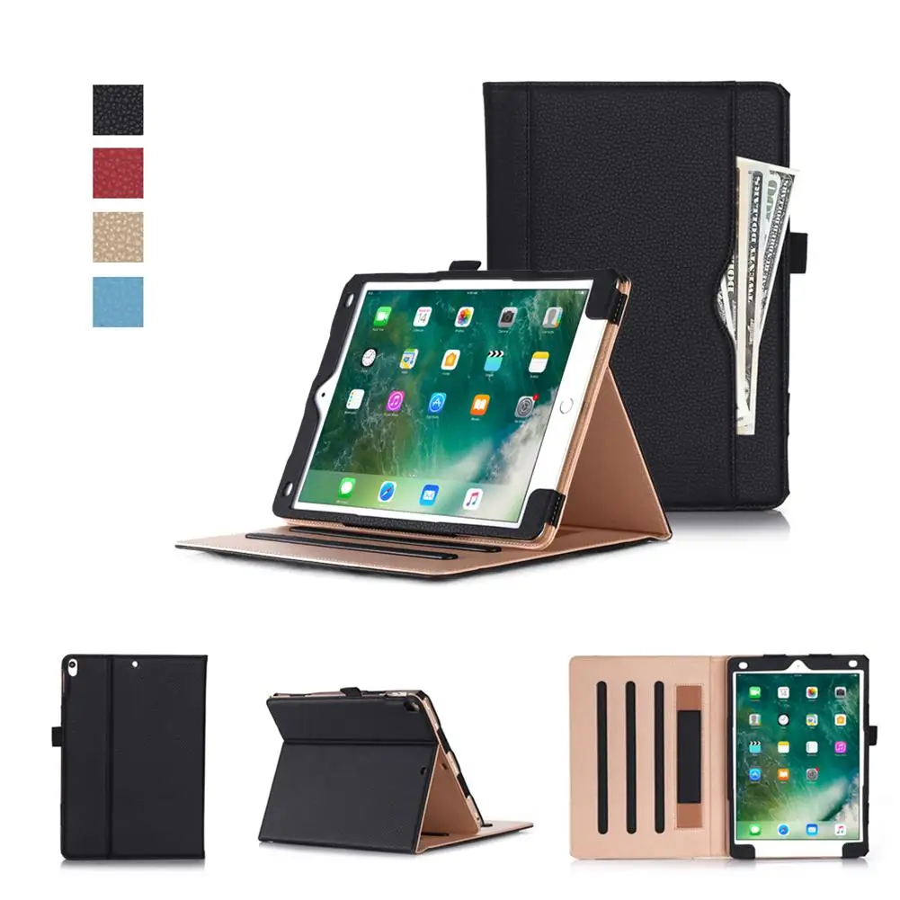 

EastVita For iPad Pro10.5 inch 2017 Lichee Pattern PU Leather Case Cover with Hand Rest Card Slot Bracket r20