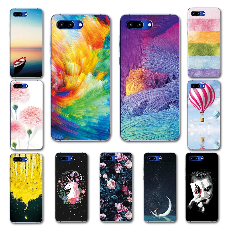 

Novelty Landscape Printed Case For Huawei Honor 10 5.84'' Silicone Flower Back Phone Capa Cover For Huawei Honor 10 Case Fundas