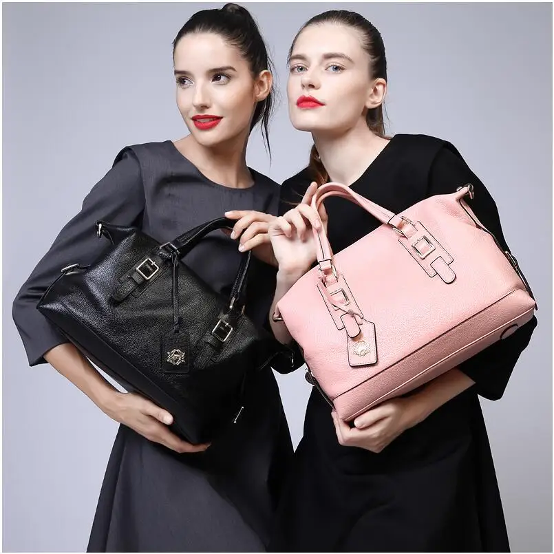 free delivery   2017 new leather casual handbag Brand fashion shoulder Messenger bag Women bag