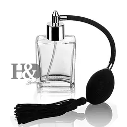 H & D женские подарки 50 мл мода портативный прозрачный стекло флакон духов с длинным спрей распылитель пустой косметический чехол для
