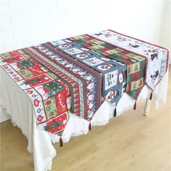 

New Christmas runner jacquard American national flag linen table dinner desk mat Mat ornament wholesale FG1036