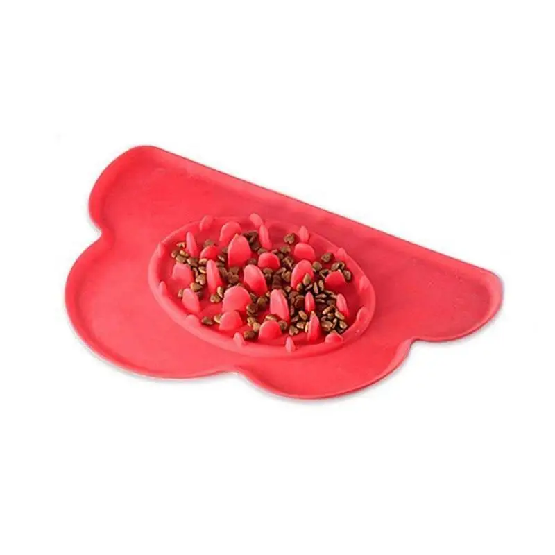 Силиконовая миска для еды в форме облака для домашних животных, для кошек, медленная кормушка, забавный коврик для кормушки собак/кошек, чтобы принять легкую тихую ванну