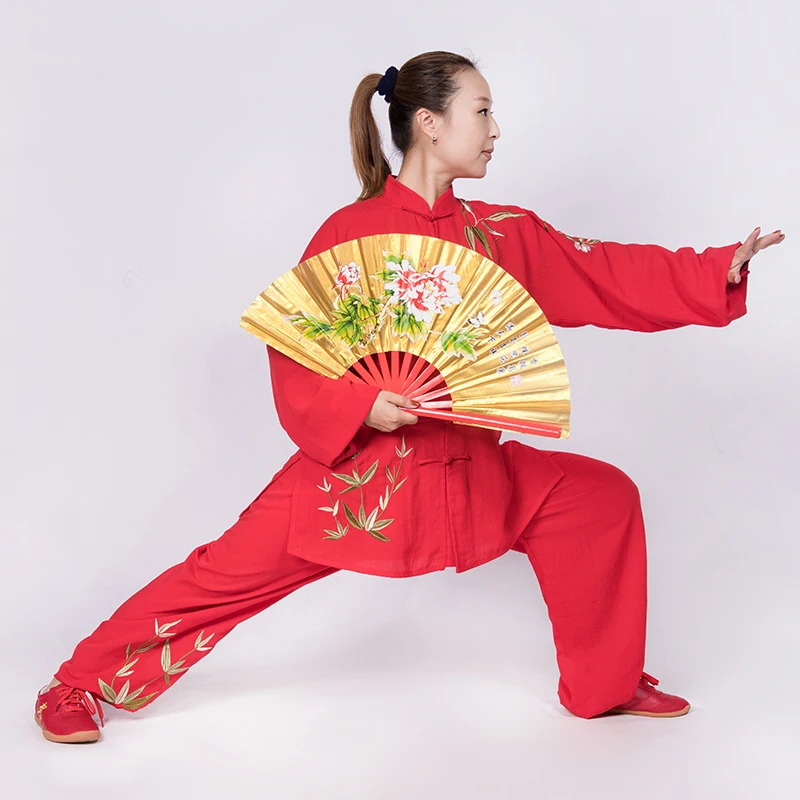 Китайский традиционный Tai chi узор кунг-фу Вентилятор Бамбуковый Складной вентилятор для Wu shu 33 см вентилятор рамка для мужчин и женщин