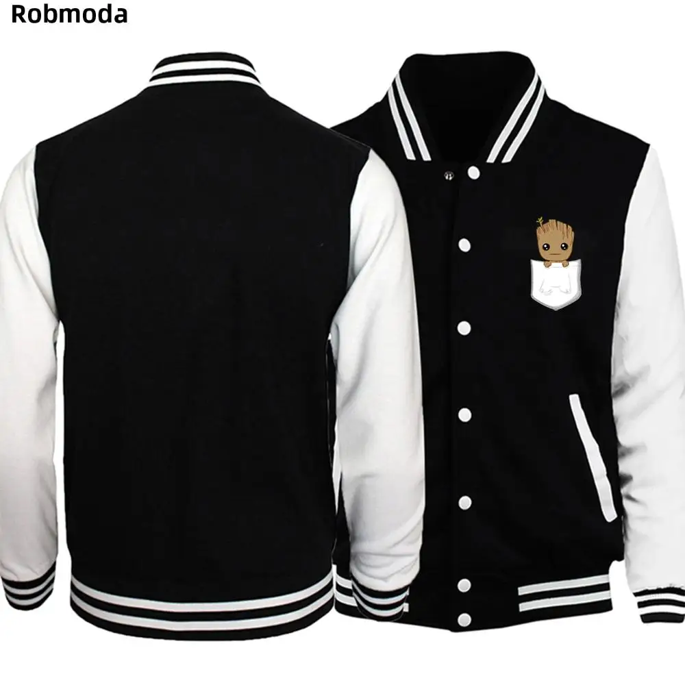 

Hot Sale Plus Size Men Jackets 2019 Autumn Baseball Uniform Pokemon The Flash/ Deadpool Hip Hop Men Coat S-5XL For Movia Fans
