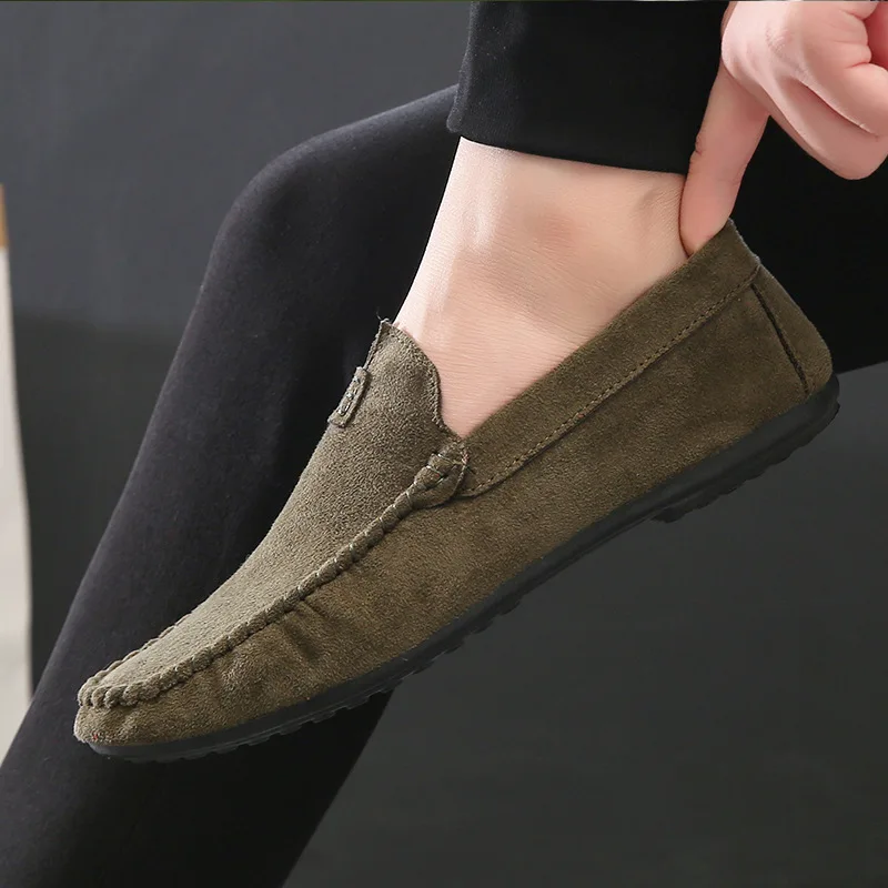 

Shoes Men Loafers Soft Moccasins High Quality Autumn Winter pu Leather Shoes Men Warm Fur Plush Flats Gommino Driving Shoes