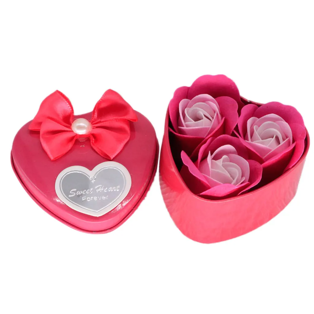 Kanbuder 3 шт. сердце Ароматическая ванна тела Лепесток мыло с розой украшение для свадьбы подарок лучший 40