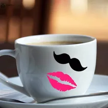 

YOYOYU Vinyl Wall Decal Funny lips mustache Single Sale DIY Phone Case Cup Switch Creative Small Thing FD155