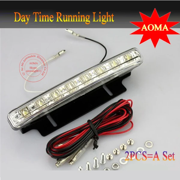 

High Power 30LED Universal Car Head lamp DRL Daytime Running Light Auto Fog lamp LED Day light With Turn Light
