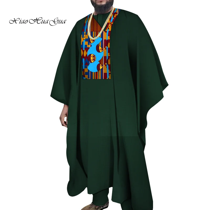 Африканский принт Повседневные Вечерние длинные свободный халат африканская мужская одежда Дашики Базен Riche Анкара Топы Африканский принт Toga Wyn769