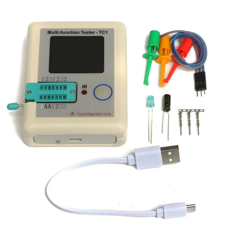 TFT диодный Триод измеритель емкости LCR ESR NPN PNP MOSFET TC1 3 5 &quotTFT muiltmeter тестер