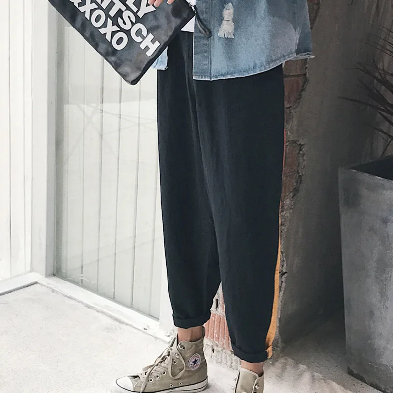 

Track Pants Men Summer New Solid Color Casual Joggers Sweatpants Man Streetwear Hip Hop Drawstring Trousers Large Size S-5XL