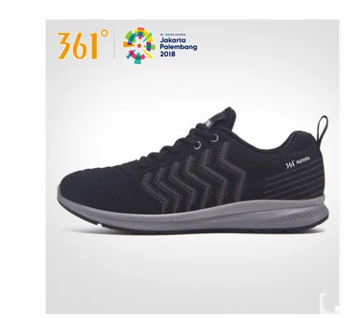 

361 men's shoes 2018 black sports shoes 361 degrees summer mesh breathable anti-running shoes